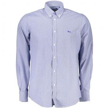 Harmont & Blaine Elegant Long Sleeve Button-Down Shirt - XXL, Casual Shirts for Men, Blue, Size: 2XL, Cotton