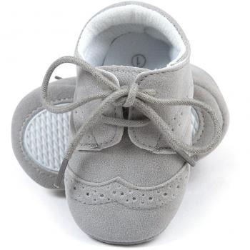 Zapatos sneakers para bebés, de cuero sintético gris Talla:3-6 meses