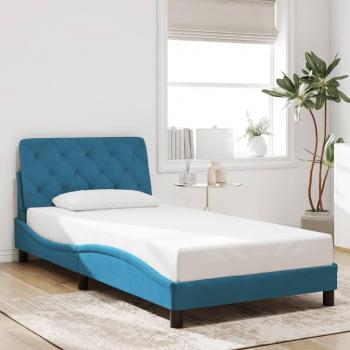 Cabecero de cama terciopelo azul 100x200 cm Vidaxl