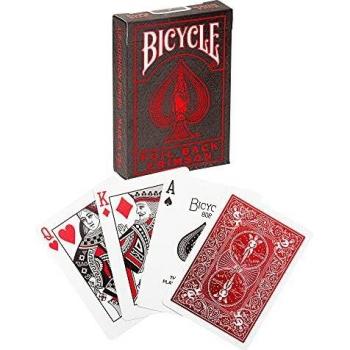 Baraja de Cartas Bicycle Metalluxe Rojo Carmesí para Magia y Poker - Edición Premium