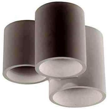 Foco Downlight Banjie blanco 14 cm, Plafón de yeso blanco pintable con tres luces 22x14x20 cm, Plafón de yeso para pintar Blanco GU10
