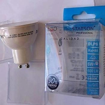 Starson LAMPARA ILUMINACION LED DICROICA GU10 6W 600LM 6400K 110633