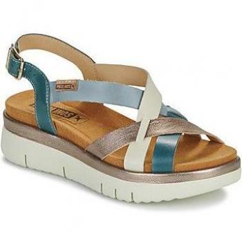 Sandalias Pikolinos Palma Mujer en piel con cierre de hebilla y cuña de 4,5 cm