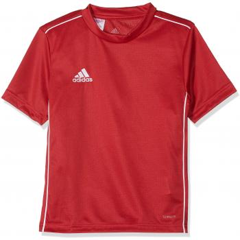 Adidas CORE18 JSY Y T-Shirt, Unisex niños, Power Red/White, 7-8A