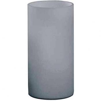 Lámpara de mesa Geo blanca de vidrio mate, E14, 1 bombilla, altura 20 cm