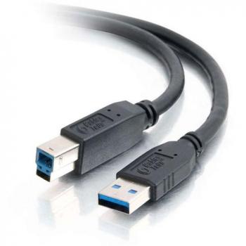 1m USB 3.0 A to B Cable M/M (3.3ft) - C2G Cables to Go 1m/3.28' USB 3.0 A Male to B Male Cable, Black