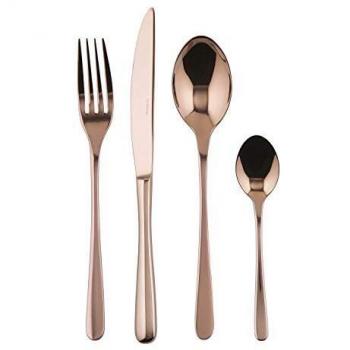 Juego de Cubiertos Sambonet Taste 24 Piezas - Monoblocco - Acero Inoxidable con Acabado en Cobre