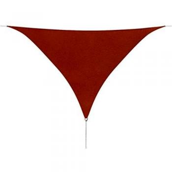vidaXL Toldo de Vela Triangular Tela Oxford Terracota 3,6x3,6x3,6 m Lona Patio