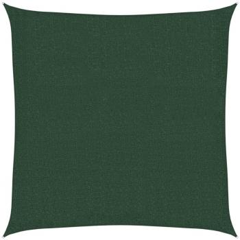 Toldo de vela verde oscuro HDPE 160 g/m² 2x2 m