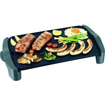 Plancha de Asar Eléctrica Jata GR555A, 2500W, Superficie Antiadherente 460x280mm con Termostato Regulable y Asas de Toque Frío
