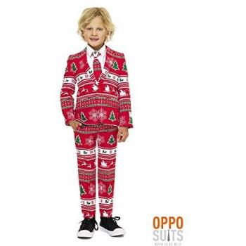 OppoSuits Winter Wonderland Christmas Suit for Boys 10-16, Red and Green
