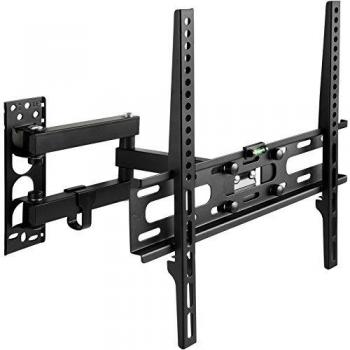 Soporte de Pared para Monitores de 26-75″ Inclinable y Giratorio VESA 50x50-400x400, Alta Capacidad de Carga, Tendido de Cables Integrado