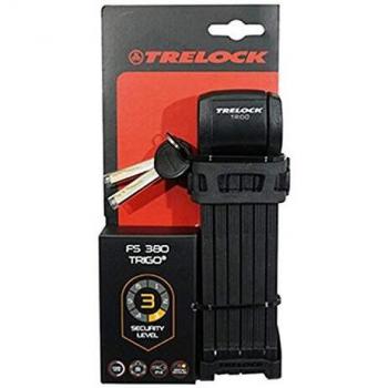 TRELOCK Faltschloss-2232032008 Candado Plegable, Unisex Adulto, Negro, Talla única