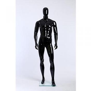 Euroton XM de 110H Negro Brillo lacado Maniquí abstractos en brillo Maniquí Muñeco egghead sin cara