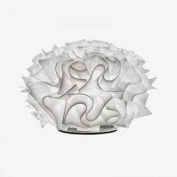 Lámpara de mesa de diseño Slamp Veli Ø 32 cm blanca y opal