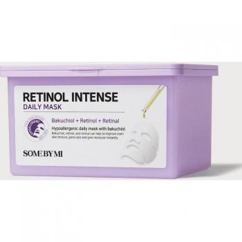 SOME BY MI Retinol Intense Daily Mask (30 sheets) - Anti-wrinkle sheet mask with Bakuchiol, large pack of 30 pieces