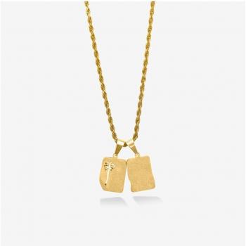 Collar Radiant de acero dorado para mujer RH000127