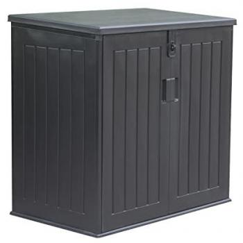 Arcón de Jardín de Resina Gardiun Soften 775 Litros Cierre con Amortiguadores de Gas 116x71x109/112,5 cm Negro