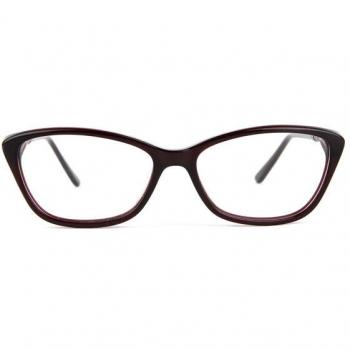 Cat Eye Montura Completa Plástico Borgoña Gafas Recetadas para Mujer - Gafas Anti-Azules - SmartBuy Collection