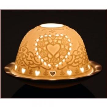 kerzenfarm 30043 tealight-holder de porcelana, color blanco