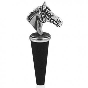 English Pewter Company BOT211 - Tapn para botellas, diseo de cabeza de caballo
