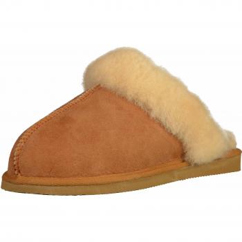 Zapatillas de casa para mujer Shepherd Jessica, color marrón, 100% piel de oveja real, talla 36