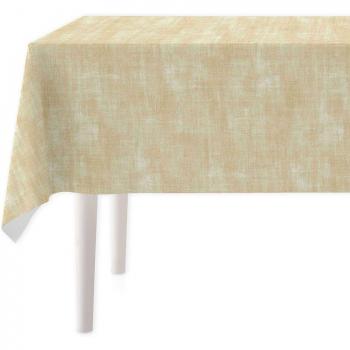 Mantel resinado Light beige - Protector de mesa impermeable y antimanchas para salón comedor