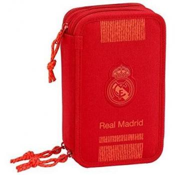 Real Madrid Estuches Unisex Adulto Plumier Triple 41 Piezas Red 3' 3 equipacion 18/19 411957-057, Multicolor, Talla única