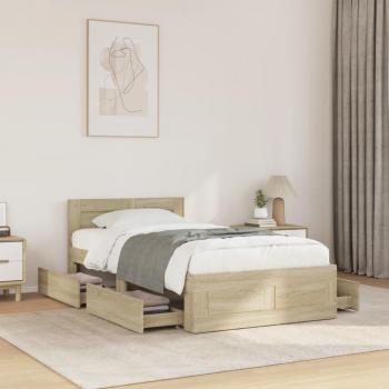 Cabecero de patas Sonoma Roble 100x200 cm Madera multicapa Marrón
