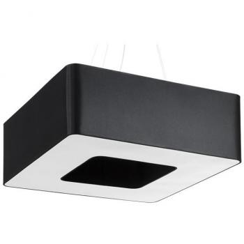 Lámpara Suspendida Urano 60 Negra E27 LEDBOX Plafón Tela 8 Bombillas 112cm