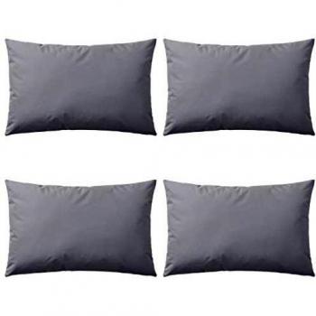 vidaXL 4X Cojines para Exteriores 60x40cm Gris Decoración Casa y Jardin Hogar