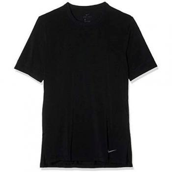 NIKE M NK Dry Top SS Transcend Camiseta de Manga Corta, Hombre, Black/Dark Grey, S