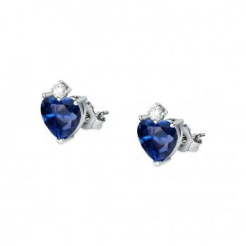 Pendientes de Mujer en Plata 925 Reciclada con Circonitas, Colección Tesori, Corazón - SAIW163