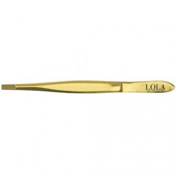 Pinza de Depilar Oro con Punta en Forma de Cangrejo Brillante