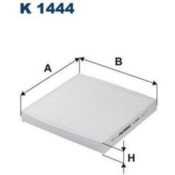 Filtro de habitáculo FILTRON K 1444, tipo: Filtro de aire para el compartimento del pasajero, características: diseño específico para vehículos, alta eficiencia en la filtración de partículas y contaminantes, fácil instalación, compatible con