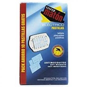 Vinfermatón - Insecticida Matón Eléctrico Mosquitos y Moscas - Aparato + 10 Pastillas