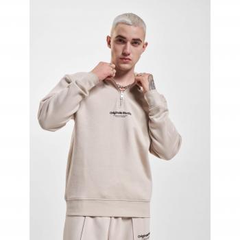 Jack & Jones Vesterbro Beige Relaxed Fit Quarter Zip Sweatshirt