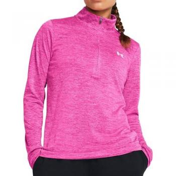 Under Armour Tech Twist Half Zip Sweatshirt for Men - Rebel Pink, Size L