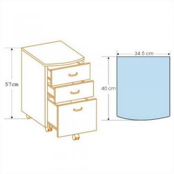 HJH Office 673801 - Cajonera con ruedas para oficina, color plateado
