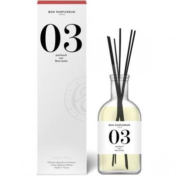 Bon Parfumeur - Difusor 03 Ambientadores 200 ml unisex con notas de pachulí, cuero y haba tonka