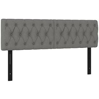 Cabeceros 2 unidades de tela gris oscuro 80x7x78/88 cm