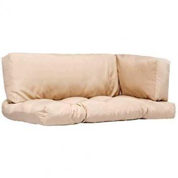 3-Piece Sand Polyester Pallet Cushion Set