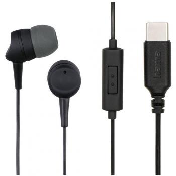 Auriculares de botón Hama Sea con USB-C y micrófono en color negro