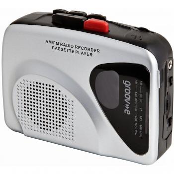 Groov-e Retro Series Personal Cassette Player Recorder Silver One Size