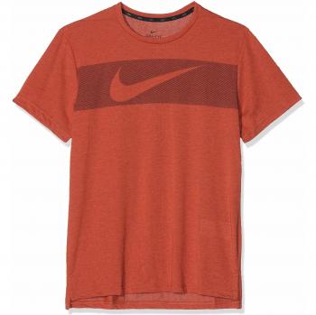 NIKE M NK BRT Top SS HPR Dry GFX Camiseta de Manga Corta, Hombre, Mystic Red/htr/Black, S