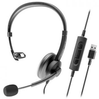 Auriculares Axtel Mono USB-C con Cancelación de Ruido y Micrófono para Oficina/Centro de Llamadas