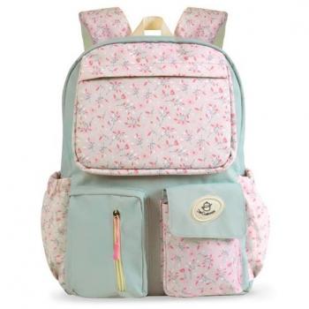 Mochila Escolar Decuevas Multicolor Flores 40 x 18 x 30 cm, multibolsillos, dimensiones de 40 cm de alto, 18 cm de ancho y 30 cm de profundidad