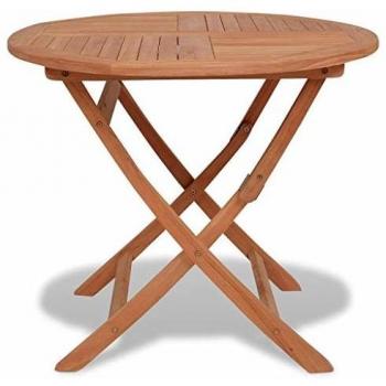 vidaXL Folding Garden Table 85x76 cm Solid Teak Wood