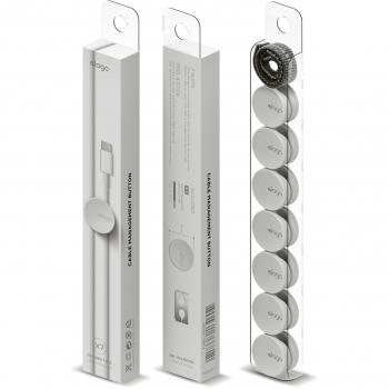 Elago cable de gestion de cable 2 cable sujetando ranuras atadura de cables incluida 7pcs blanco
