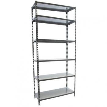 Estantería Metálica SimonRack de Almacenaje de Acero, 2500x800x300 mm, 6 Baldas Ajustables, Soporta 180 kg de Punto Flexión por balda, Antracita/G